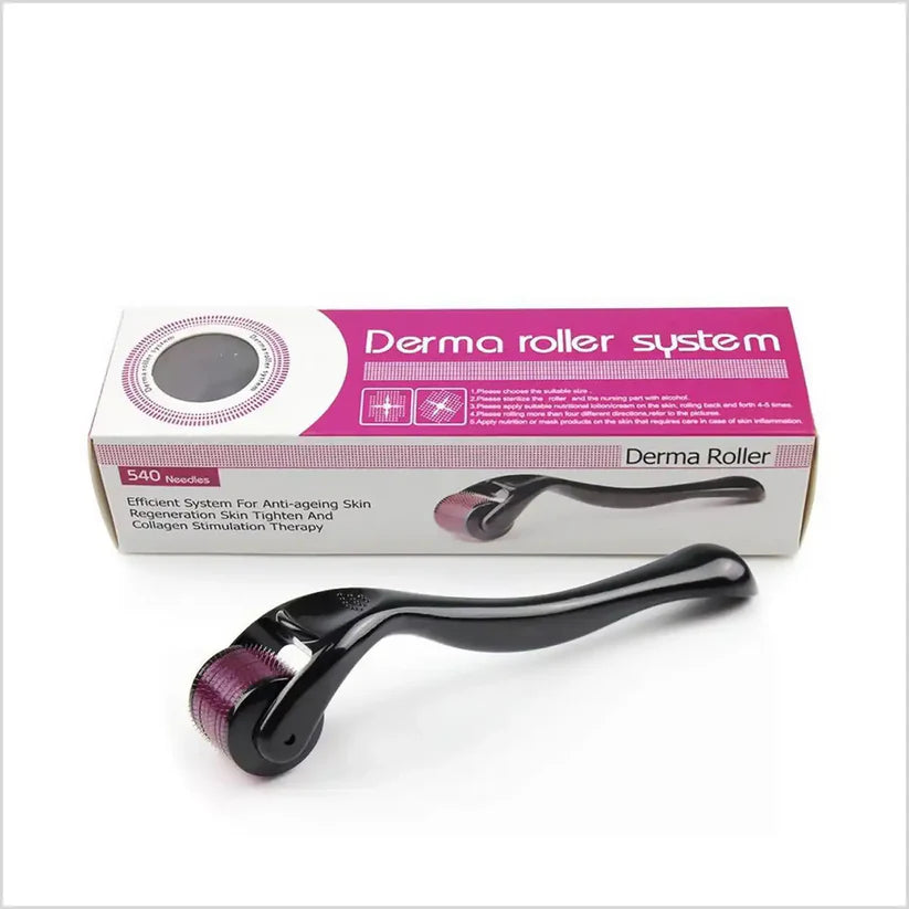 Derma Roller 540 Titanium Needles for Men & Women | Microneedle Facial & Scalp Roller