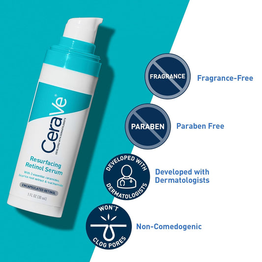 CeraVe Resurfacing Retinol Serum 30ml – Post Acne Marks & Pore Minimizer