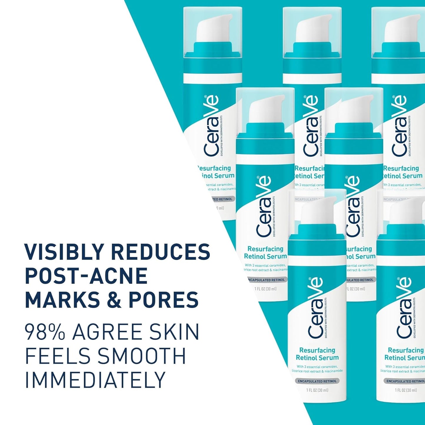 CeraVe Resurfacing Retinol Serum 30ml – Post Acne Marks & Pore Minimizer
